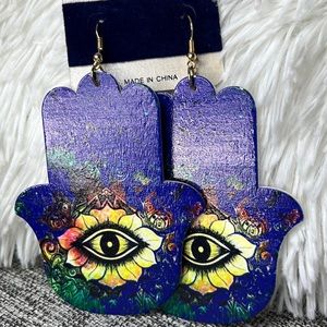 Evil eye earrings